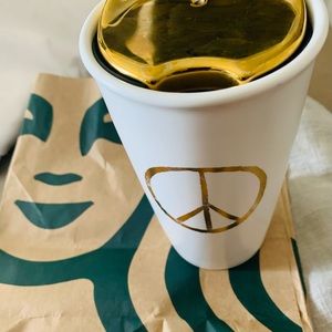Starbucks Coffee Company Peace ☮️ mug. French nwot.Mint condition.
